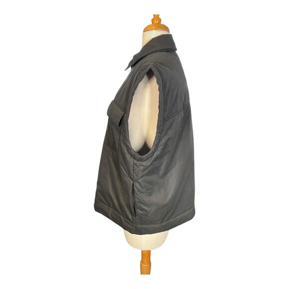Calia by Carrie Underwood Black Puffer Vest SZ Medium Zip Front Utility Pockets - Picture 4 of 12
